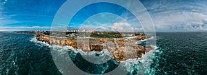 Aerial panorama of Boca do Inferno in Cascais, Portugal photo