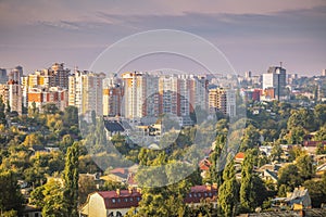 Aerial panorama of Chisinau photo