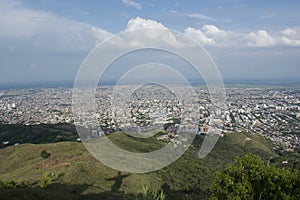 Aerial panorama of the city of Cali.