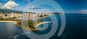 Aerial panorama of the city of Honolulu