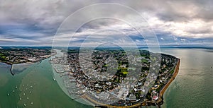 Aerial panorama of Cowes at isle of WIght