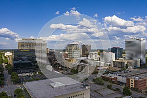 Aerial Panorama Of Downtown Columbia South Carolina