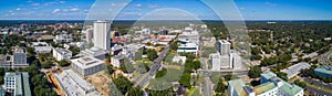 Aerial panorama Downtown Tallahassee Florida
