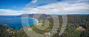 Aerial panorama of Eaglehawk Neck, Tasmania