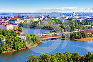 Aerial panorama of Helsinki, Finland