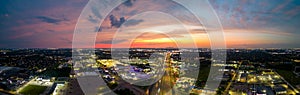 Aerial panorama Houston Texas from very far