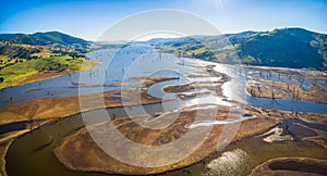 Aerial panorama of Lake Hume, Victoria, Australia