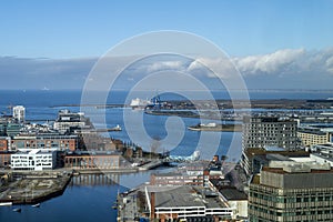 Aerial panorama of Malmo. Scania, Sweden photo