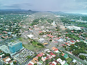 Aerial panorama of managua city