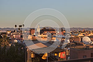 Aerial panorama of Marrakesh