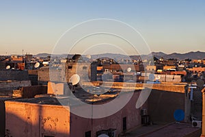 Aerial panorama of Marrakesh