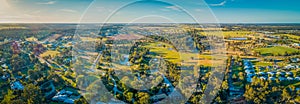 Aerial panorama of Moama in New South Wales.