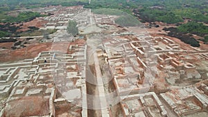 Aerial Panorama of Mohenjo Daro's Archaeological Majesty