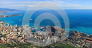 Aerial panorama of Monaco