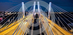 Aerial panorama of the New Goethals Bridge