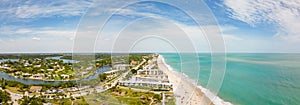 Aerial panorama North Hutchinson Island Vero Beach FL