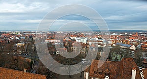 Aerial panorama in Nuremberg