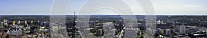 Aerial panorama of Old Town in Gdansk, Tricity, Pomerania, Poland