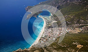 Aerial panorama of Oludeniz, Turkey