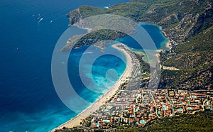 Aerial panorama of Oludeniz, Turkey