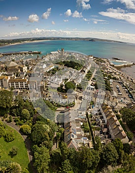 Aerial panorama of Penzance