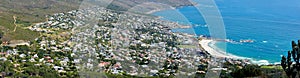 Aerial panorama photo of Cape Town. Panorama photo Camps Bay Western Cape, South Africa.