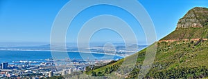 Aerial panorama photo of Cape Town. Panorama photo of Cape Town, Western Cape, South Africa.