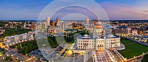 Aerial panorama of Providence, Rhode Island photo