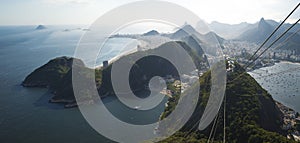 Aerial panorama of Rio de Janeiro from Sugarloaf mountain, Brazil