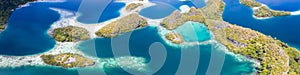 Aerial Panorama of Rock Islands in Raja Ampat