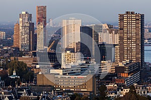 Aerial panorama of Rotterdam