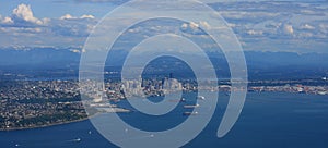 Aerial Panorama of Seattle