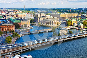 Aerial panorama of Stockholm, Sweden