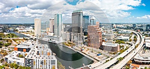 Aerial panorama of Tampa, Florida