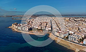 Aerial panorama of Torrevieja cityscape. Costa Blanca. Spain