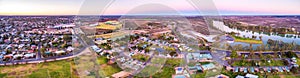 Aerial panorama of town of Berri.