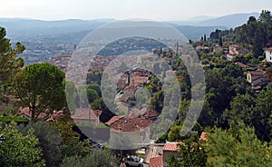 Aerial Panorama of Vence, Provence France