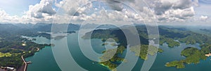 Aerial panorama view of Cheow Lan Lake