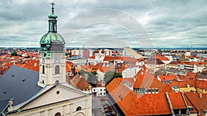 Aerial view of Gyor, Hungary photo