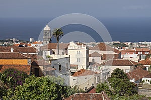 Aerial panorama view of La Orotava town. Tenerife, Canary, Spain