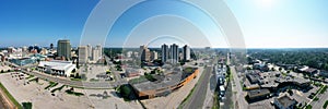 Aerial panorama view of the London, Ontario, Canada downtown