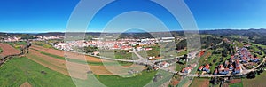Aerial panorama from the village Aljezur in Alentejo Portugal