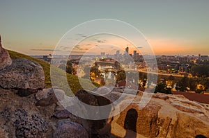 Aerial panorama of Vilnius, Lithuania