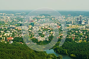 Aerial panorama of Vilnius, Lithuania