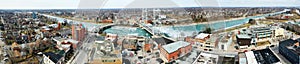 Aerial panorama of Welland, Ontario, Canada