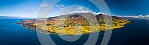 Aerial panorama of the west coast of Maui