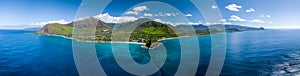 Aerial panorama of the west coast of Oahu