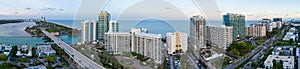 Aerial panorama Bal Harbour Miami Florida photo