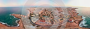 Aerial panoramic photo of Torrevieja cityscape. Spain