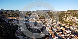 Aerial Panoramic view of Arenys de Munt village in El Maresme, Barcelona, Spain photo